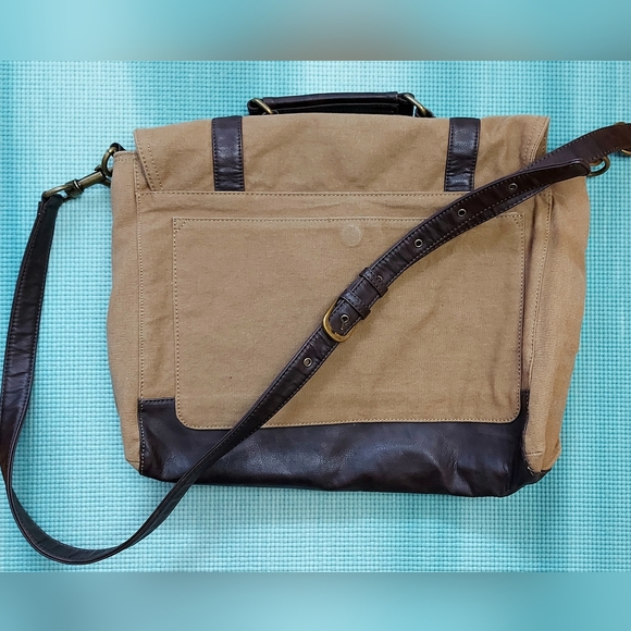 Matt & Nat Leather Suede Mens Study Messenger Bag - Picture 2 of 8